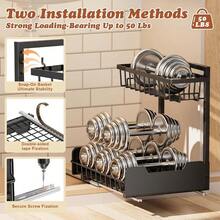 XILIDIA Under Sink Organizer 2Tier Height Adjustable PullOut Storage With Sliding Guide For Under Kitchen Sink Storage And Bathroom Organizers Cabinets Black