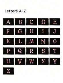 1个时尚简约印花拼接化妆包，白色小号，牡丹花和黑色字母A-Z，化妆包，便携式洗漱包，生日礼物，可重复使用的化妆袋，简约大容量旅行化妆包，适合年轻人，可存放耳机、配件、钱包，多功能便携式青年礼物，便携式休闲收纳袋。 - 黑色 - 查看 3