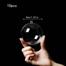 1个/5个/10个装 情人节创意透明心形/圆形装饰球，塑料透明装饰球，可填充装饰球，悬挂式塑料透明装饰球，DIY手工，派对，婚礼装饰球，商场节日创意圣诞球，亚克力圆形装饰球，圣诞球 - 彩色 - 查看 15