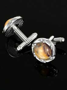 1 Paar modische & kreative Manschettenknöpfe, bunte Dekoration für Herren Anzughemden, Business Kleidung