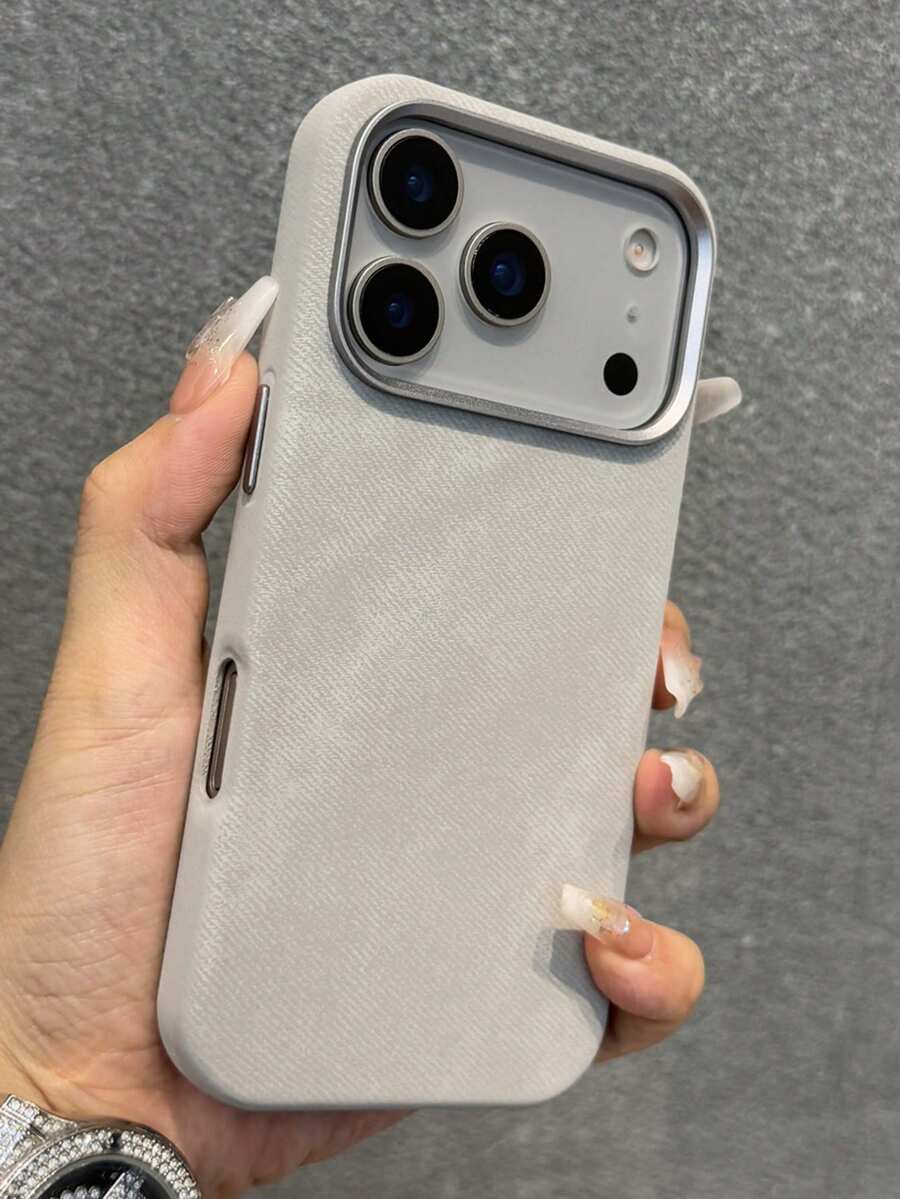 Luxury Faux Leather Flannel Phone Case Compatible With IPhone 17 AIR 16 15 14 13 12 Pro Max Shockproof Soft Back Cover