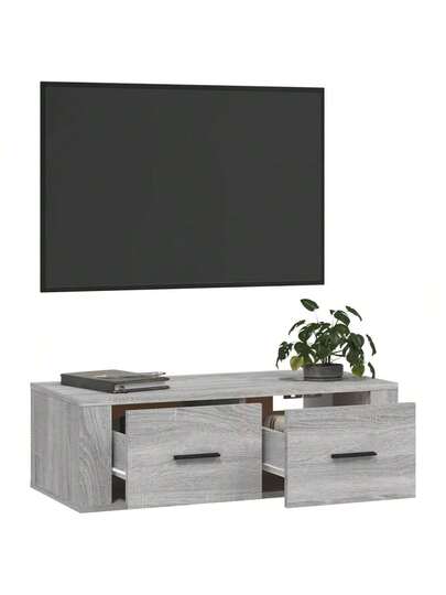 VidaXL TV Wand Unit 80x36x25 Cm Processed Wood Grijs Sonoma Oak view 6