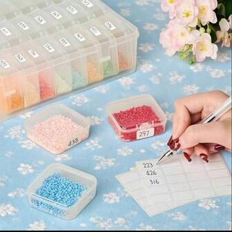 1 pièce Boîte de rangement pour bijoux en acrylique avec couvercle, plateau organisateur empilable pour boucles d'oreilles, bagues, colliers, bracelets/perles, accessoires de nail art, diamants, organisateur de maquillage transparent, idéal pour la chambre, la salle de bain ou le bureau, excellent cadeau pour les femmes et les filles