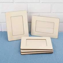 10pcs Unfinished Wooden Photo Frames, 6 Inch, DIY Craft Project, Can Be Placed Horizontally Or Vertically, Art Supplies, Suitable For Party Gifts, Classroom Crafts, Adult Crafts, Valentine's Day Gifts, Diamond Painting Accessories, Frame Decor, Personalized Gifts, Wedding Decor, Room Decor, Bedroom Accessories, New Year Gifts, Office Desk Accessories, New Year Decor, Couple Decor, Anniversary Souvenirs