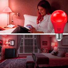 G45 LED Colored Light Bulb, 9W E26 Base Multi-Colored Bulbs For Bedroom Wedding Halloween Christmas Party Bar Mood Decoration String Light Bulbs Replacement, AC 85V-265V, Non-Dimmable, 1-Pack