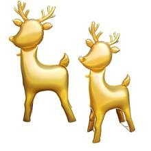 1pc 60inches Stand Pedestal Christmas Theme Santa Claus Snowman Elk Gingerbread Man Shape Foil Balloons New Year Christmas Decorations 2026 Decor - Multicolor - View 9
