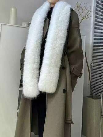 وشاح فرو مزيف قطعة واحدة، وشاح دافئ متعدد الاستخدامات للحفلات والرقص، وشاح طويل ناعم وفاخر، شتاء