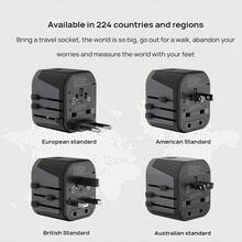 PHILIPS SPS1001A/93 通用旅行适配器，支持 200 多个国家/地区，升级 USB-C 快速充电，小巧两用 - 查看 3