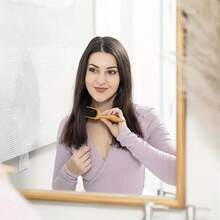 Professional Pig Mane Hair Brush - Heavy Duty Wide Tail Comb, Suitable For Smooth Ponytails, Buns, Edge Control, And Knotting Styles - Suitable For Salon And Home Use - Compatible With All Hair Types (Straight/Wavy/Fluffy) - Ergonomic Handle, High Quality Mane, Hairdresser Tools