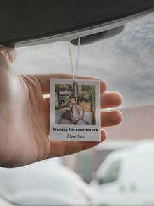 1 pieza Adorno personalizado de acrílico con foto para coche, adorno personalizado, adecuado para coche, hogar, sala de estar, decoración de oficina, Navidad, Halloween, regalo de Año Nuevo, perfecto para padre, novio, nuevo propietario de automóvil, aniversario, boda, cumpleaños - Multicolor - Ver 7