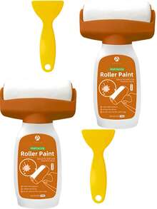 White Paint For Walls, Portable Integrated Paint Roller, Easy-To-Apply Small Drywall Repair Kit, Suitable For Small Areas. White Paint - For Easy Cleaning And Original Walls, Small Roller Brush Repair Kit, Scratch And Yellowing Repair, Water-Based, Ideal Choice For Home Aesthetics. 500g White Paint For Wall Touchup, Paint Roller Kit For Flat, Ceiling Walls