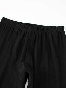 2pcs Men's Thermal Underwear Set, V-Neck Long Sleeve Top + Pants, Warm Casual Base Layer For Autumn/Winter