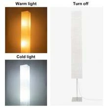 HonoDing Japanese Paper Floor Lamp With Rice Paper Shade - Corner Lamp For Home Decor Bedroom, Office & Living Room - Beige Halloween Decorations ,Lights For Room(Square) - US A Type Plug(110-127V) - View 8