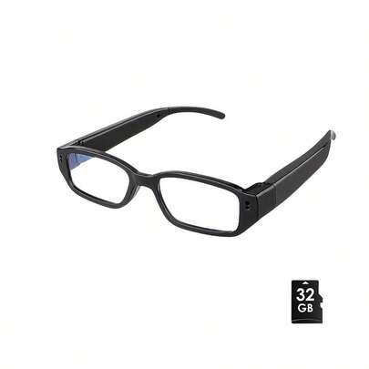 1080P Glasses Camera, FHD Video Glasses, Action Camera, 85° Wide-Angle Lens, Records Photos And Videos, 2 Hours Of Battery Life, Comes With A 32GB Memory Card.