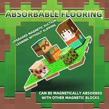 Magnetic Building Blocks Set With Magnetic Base - Heavy-Duty ABS Construction, Magnetic Building Blocks-Plant War Set, STEM Learning Toys With Interlocking Blocks For Ages 3+, Creative Birthday/Christmas/Halloween/Children's Day Gift - Open-Ended Building Set For Boys & Girls - Multicolor - View 3