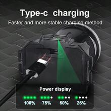 1 件强光 LED 头灯，XPG 超亮 LED 头灯，3 种照明模式，大光圈泛光头灯手电筒，多用途可充电头灯，带可调节头灯，便携式户外头灯，适用于夜间骑行、露营、徒步旅行、钓鱼、狩猎、探险、登山、紧急情况 - 黑色 - 查看 9