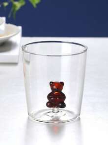 1 a 2 xícaras de vidro com decoração de animais e plantas 3D de 300ml, para café, decoração natalina. Para café, chá, vinho, bebidas quentes ou frias. Presente único de Natal, aniversário ou Dia dos Namorados. - Multicolorido - Ver 6