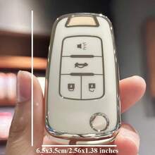 Ốp móc chìa khóa TPU cho xe Chevy Chevrolet 2010-2019 Impala Camaro Cruze Equinox Malibu 4 nút, phụ kiện Halloween, quà tặng Ngày Nhà giáo, Giáng sinh, phụ kiện túi xách, dây đeo có ngăn đựng thẻ ID, phụ kiện xe hơi, phụ kiện trang trí túi xách, quà tặng cho mẹ, cha, tốt nghiệp và giáo viên. - Nhiều màu - Xem 10