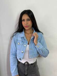 Women Denim Jackets & Coats - Light Wash - View 3