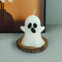 1 nến thơm hình ma Halloween, 7 kiểu không có chân nến, trang trí phòng, quà tặng - Trắng - Xem 23