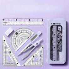 Scatola regalo con set di strumenti geometrici a forma di macaron, include una colorata scatola di latta e un set completo di strumenti da disegno, adatta come regalo per studenti, per il ritorno a scuola. Regalare la "Scatola geometrica Macaron" con benedizioni è un must per gli studenti e per chi cerca regali pratici durante il periodo del ritorno a scuola e per scambiare regali, trasmettendo la cancelleria pratica che accompagna l'apprendimento. Adatto per Ognissanti, compleanni, Natale, Capodanno, vacanze invernali, decorazioni natalizie, accessori per la scrivania di casa, regali di Natale, decorazioni autunnali per la casa.