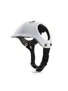 Cascos para mascotas perros con agujeros para las orejas, casco de seguridad ajustable para motocicleta de mascotas, casco de locomotora para mascotas, accesorios elegantes para perros