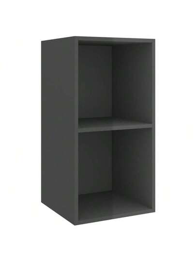 VidaXL TV Wand Units Pcs Chipboard High Gloss Grijs view 5