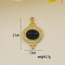 1pc Fashionable Minimalist Natural Stone Devil's Eye Tassel Pendant, DIY Jewelry Accessory For Necklaces, Earrings, And Other Jewelry
