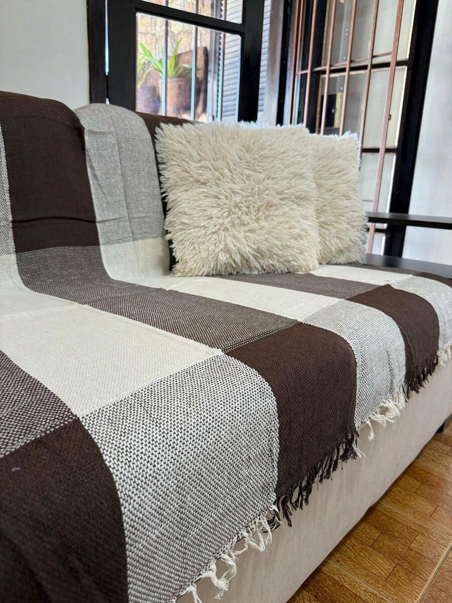 Sofa Blanket Decoration Living Room Elegant New Home Armchair 2.10x1.20 Promotion Cheap - 生咖啡 - 查看 1