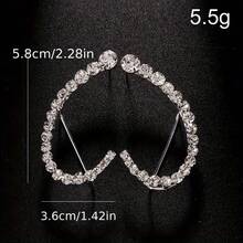 1pc Luxurious Geometric Patterned Ladies' Ear Hook, Simple And Elegant For Daily Wear, A Versatile Accessory For All Seasons, And A Gift For Friends And Relatives During Festivals - Bạc - Xem 4
