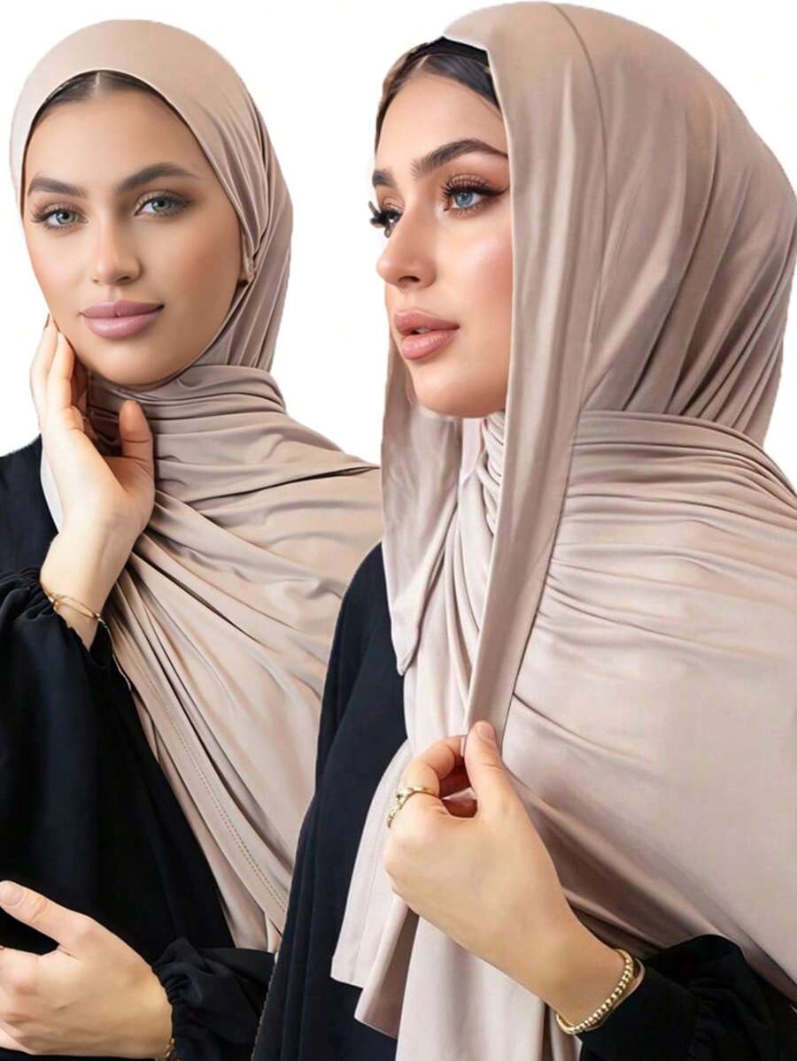 1 szt. Wygodny szalik hidżabowy, który trudno zsunąć - Wielokolorowe - Zobacz 1