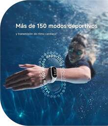 Band 10 Smartwatch Negro - Batería de hasta 21d, Pantalla AMOLED de 1.72, Compatible con Android y iOS, Gestión de Sueño Optimizado y, Asistente Personal de Salud, Resistencia al agua 5 ATM - rosa - Ver 7
