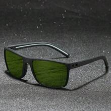 New Stylish Square Fashion Glasses For Men, Outdoor Sports Driving Fishing Cycling Glasses, Colorblock Casual Unisex All Season