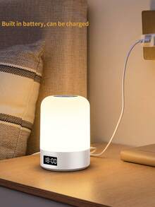 1pc LED Touch Sensor Lamp, Rechargeable Desk Light, Outdoor Table Lamp, Bedside Night Light, Touch Activated, Eye-Caring Sleep Light - 白色 - 查看 4