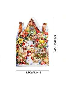 1 szt. świąteczna, wyskakująca kartka z życzeniami, zaprojektowana dla Świętego Mikołaja i elfów – motyw "Święty Mikołaj daje prezenty", w zestawie koperty – odpowiednia na świąteczne świętowanie, świąteczna kartka z życzeniami | Optymistyczny motyw świąteczny | Kolorowe ilustracje, świąteczna kartka z życzeniami, wystrój domu, dekoracje świąteczne, wystrój pokoju, zima