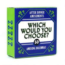 50 Funny And Thought-Provoking Family Gathering Card Game Questions - Small Size Cardboard "50 Things To Do After Dinner" And "50 Puzzles For Adults And Family" - Fun Conversation Starters For Game Nights And Parties, Suitable For The Whole Family, Bright Box Design, High-Quality Question Cards - màu sắc - Xem 5