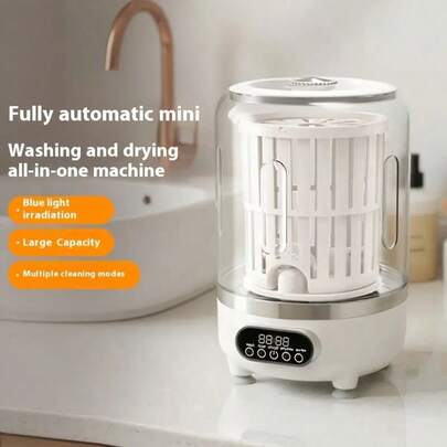 USB Rechargeable Portable Mini Washing Machine, No Plug-In/No Assembly Required, Suitable For Business Travel/RV/Home, Automatic Wash & Spin Dry, Clean Underwear & Socks, Essential For Outdoor Camping