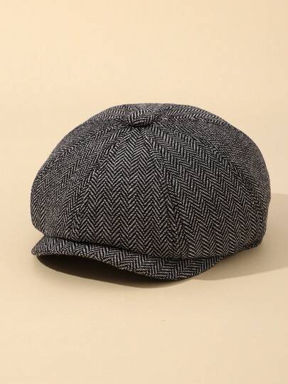 YIYIQCSJ 1pc Unisex Wool Beret Hat - Vintage Tweed Flat Top Beret, Suitable For Infants And Flower Girls (7-9 Years Old) (Note: Large Size) (Head Circumference 50-58cm)