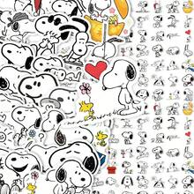 SNOOPY 64片史努比卡通小狗童年回忆治愈系收藏水杯DIY贴纸，完美的男孩女孩贴纸玩具礼物（款式随机） - 彩色 - 查看 6