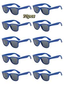 1副/10副/12副/15副/20副/40副/50副 复古经典方形时尚眼镜，黑色复古风格成人派对礼品、节日配饰、日常佩戴、四季皆宜 - 多色 - 查看 9