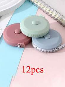 3-pack plastmåttband 1,5 M/78,74 tum - Enkel avtryckare, töjbar rem för kontor, midja, höjd, sömnad