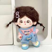 4pcs 20cm Doll Clothes Set - Shirt & Overalls, Authentic Doll Outfit, Suitable For Back To School, Graduation, Entertainment, Holiday Party, Best Friend/Birthday/Halloween Gift - Multicolor - View 12