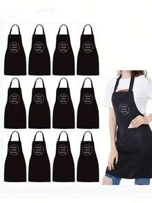 Custom Text Customization, Apron Customization, Personalized Black Apron, Household Apron, Baking Apron, Housewife Apron, Hairdresser Beauty Salon Beautician Cosmetology School Barber Apron, Gift Customization, Unique, Personalized Ideal Gift For Him/Her - Multicolor - View 3