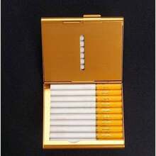 Portable Ultra-Thin Clamshell Cigarette Case 20 Sticks Aluminum Alloy Creative Folio Men Personalized Custom Lettering Cigarette Case