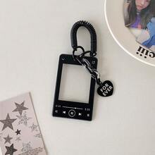 Black Leather Wristlet Keychain With Wallet, Car Key Chain With Key Ring, Anti-Lost Ring And Card Holder,School Supplies,Back To School - Multicolor - View 15