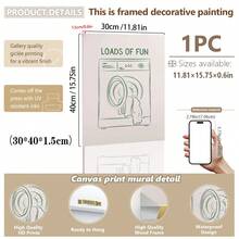 1pc, Canvas Wall Art, Framed Wall Decoration, Fun Posters, Fun Laundry Prints, Laundry Room Decoration, Cute Quote Prints, Minimalist Wall Art, Self-Service Laundry Posters, Green Laundry Prints, Bathroom Decoration, Home