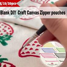 50 Peças Sacos de Zíper de Lona Bege - Bolsas DIY para Artesanato e Armazenamento de Cosméticos, Papelaria - Perfeito para Natal, Casamentos, Aniversários, Decoração de Casa, Decorações de Natal, Decoração de Quarto de Inverno