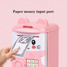 Kindergarten Children Birthday Gift Toy, Password Saving Cabinet-Realistic Deposit & Withdrawal Children's ATM Money Box, Cartoon Password Smart Piggy Bank, Creative Coin Password Storage Box,