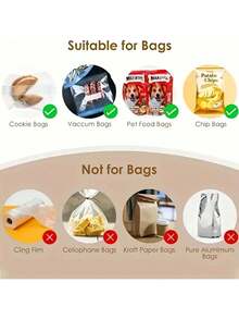 1pc Portable Mini Food Bag Heat Sealing Machine, Vacuum Food Sealing Machine, Plastic Bag Heat Sealing Snack Sealing Machine, One Click Sealing, Fresh-Keeping Hot Plastic Bag Sealing, Compact And Practical, Candy Color Sealing Machine, Essential For Travel And Dormitory, Food Bag Sealer