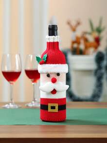 Vỏ chai rượu vang đỏ đan Giáng sinh, Giá đỡ rượu vang đỏ hình người tuyết ông già Noel, Nhà hàng, khách sạn, bàn ăn, phụ kiện trang trí nhà hàng tiệc Giáng sinh, đồ trang trí Giáng sinh, quà tặng Giáng sinh, đồ trang trí Giáng sinh - Nhiều màu - Xem 11